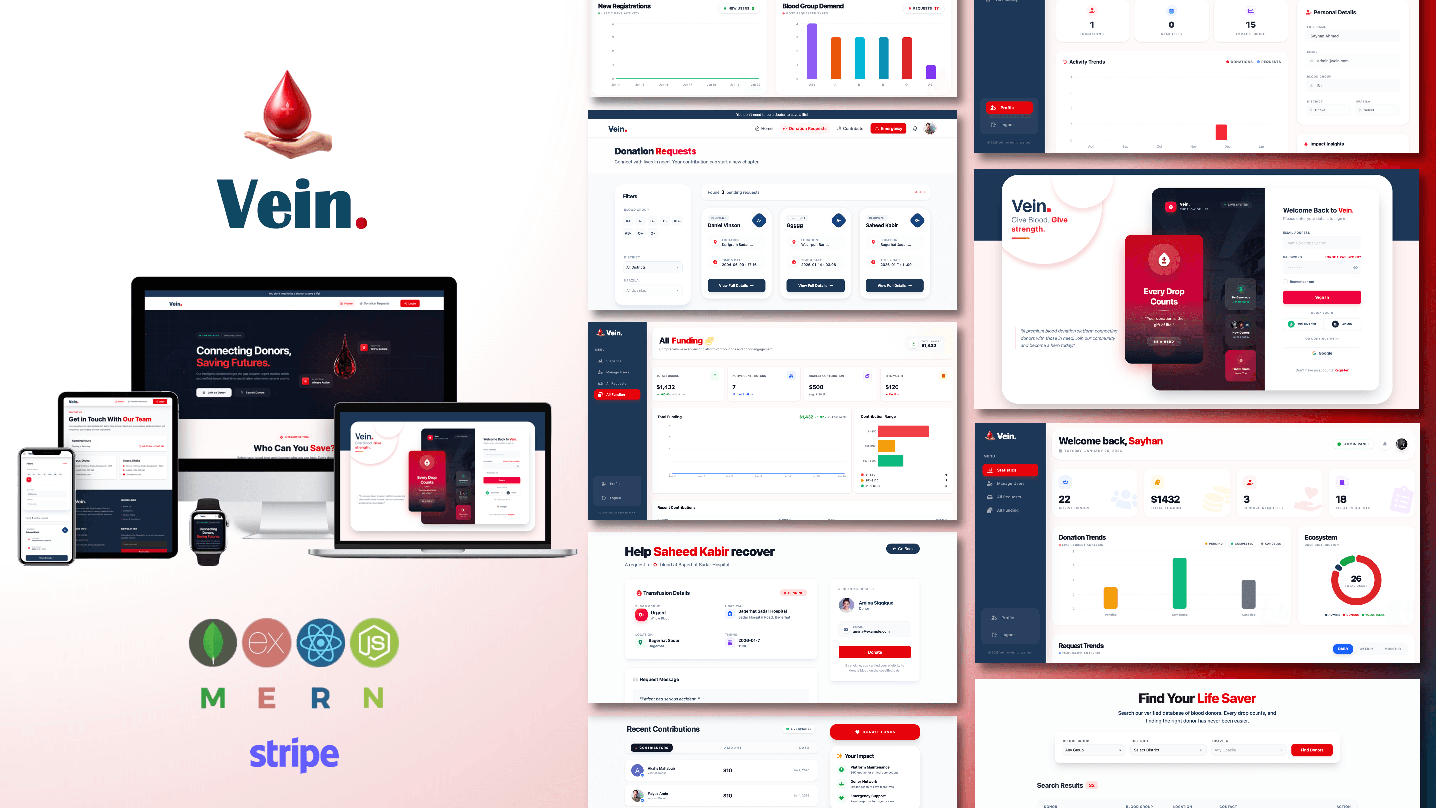 Vein – Full Stack Blood Donation Platform